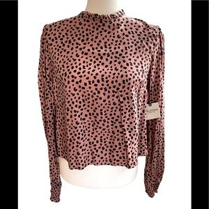 💜 3/$15 Rose animal print top